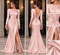 Vestido noche rosa cálido