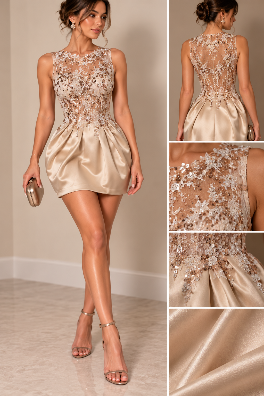 Vestido golden Luma