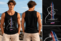 Camisa hombre guitarra