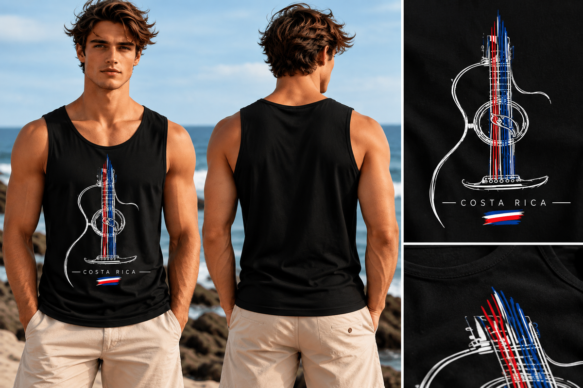 Camisa hombre guitarra